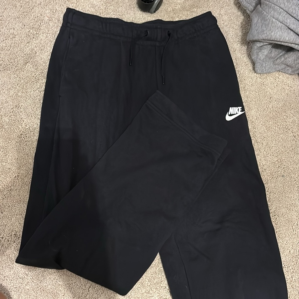 nike wide leg sweatpants black xs